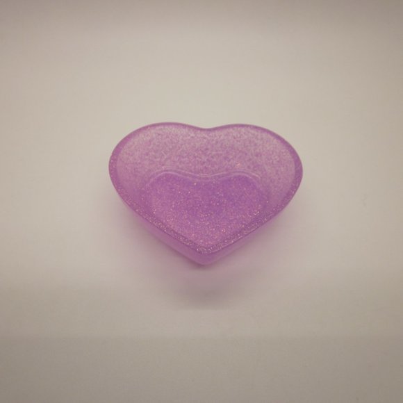 Light Purple Shimmer Small Heart Trinket Bowl. - Picture 3 of 3